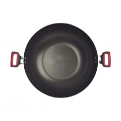 Meyer 22084 Forge 35cm/13.75" Red Covered Wok