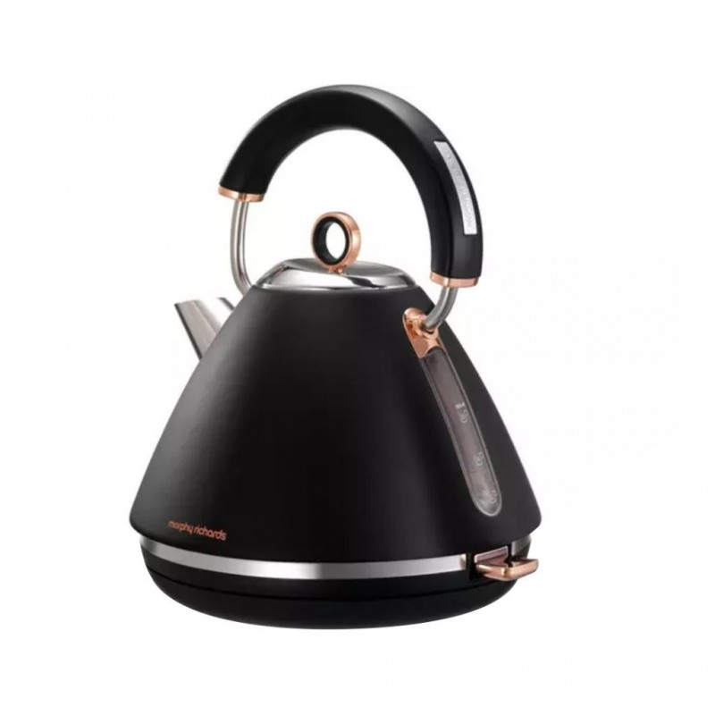 Morphy Richards 102104 1.5L Accents Rose Gold Black Pyramid Kettle
