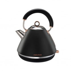 Morphy Richards 102104 1.5L Accents Rose Gold Black Pyramid Kettle