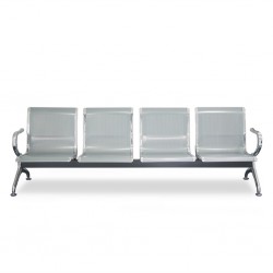 Waiting Chair Silver Grey 4 Seater REF 9004