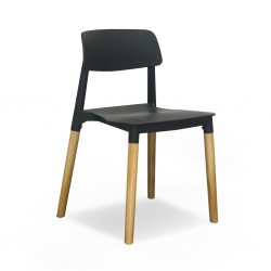 Stacking Chair COUXL802 Black Plastic