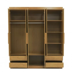 Zeus Wardrobe 6 Doors Almond Clean