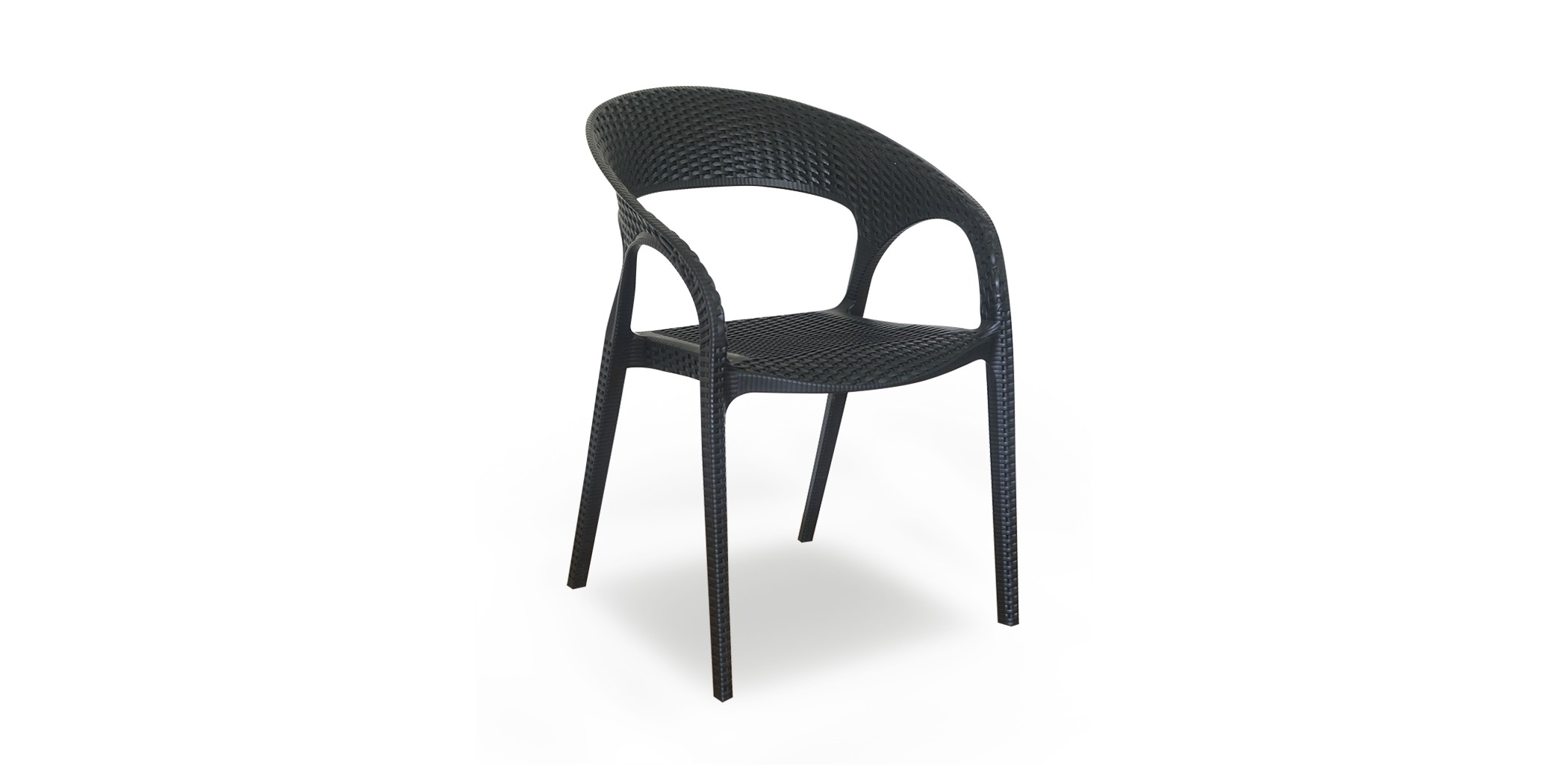 Stacking Chair COUXL803 Black Plastic