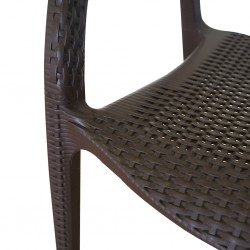 Stacking Chair COUXL803 Brown Plastic