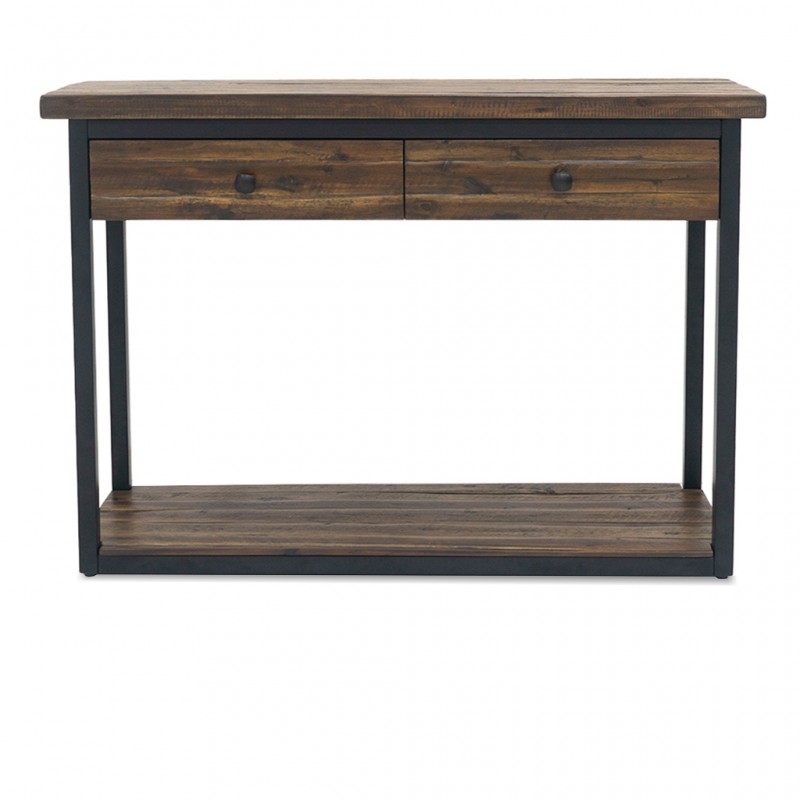 Claremont Console With Drawers Solid Wood & Metal Claremont Console With Drawers Solid Wood & Metal