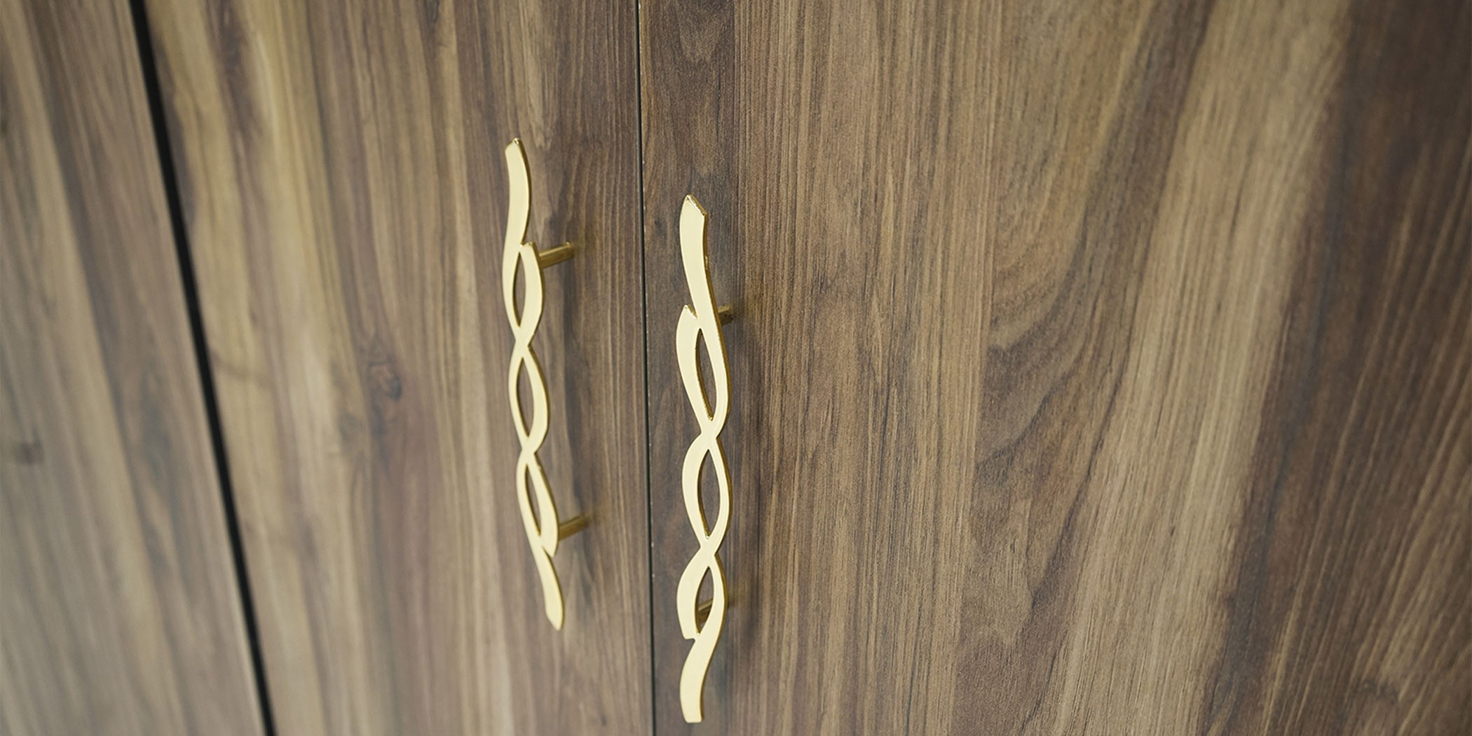 Benson Bedroom Set Bed(150x190cm) & 4 Doors Wardrobe Sapphire Oak