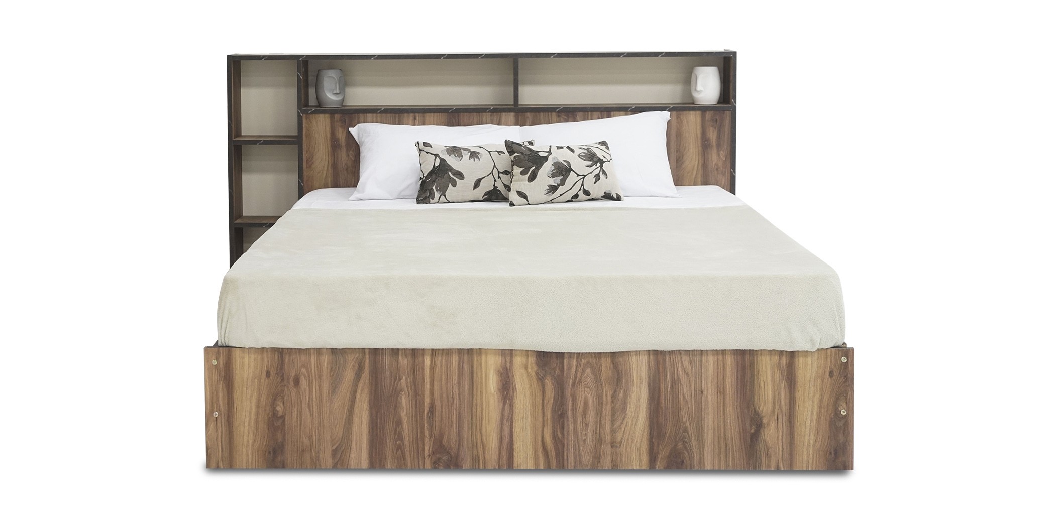 Benson Bedroom Set Bed(150x190cm) & 4 Doors Wardrobe Sapphire Oak