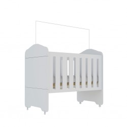 Lua Cot 130x70 cm White Color