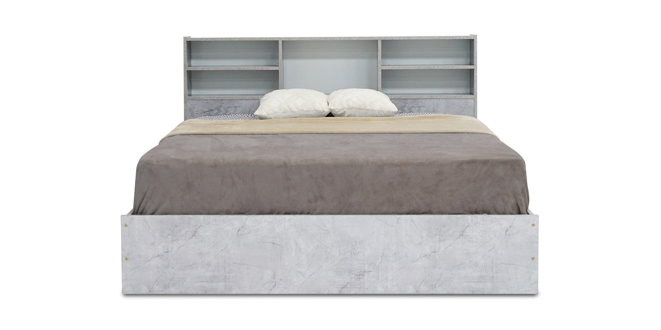 Rio Bed 150x190 cm MDF Grey
