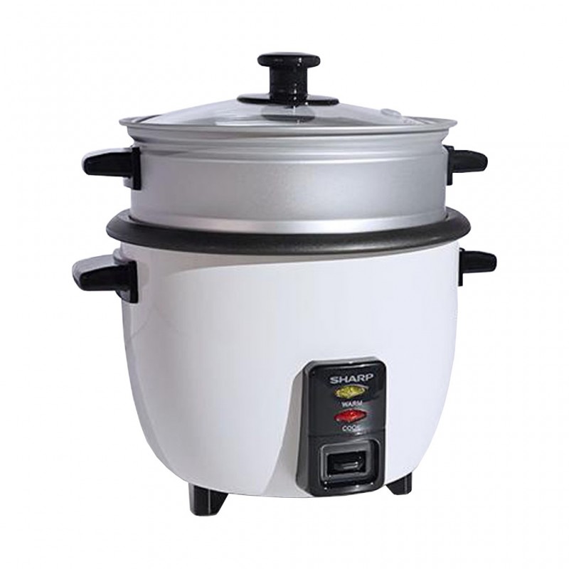 Sharp KS-H108G-W3 1L 2YW WH Rice Cooker With Steamer & Glass Lid "O" Sharp KS-H108G-W3 1L 2YW WH Rice Cooker With Steamer & Glass Lid "O"