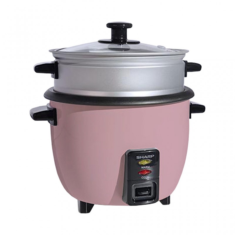 Sharp KS-H188G-P3 1.8L 2YW Pink Rice Cooker With Steamer & Glass Lid "O"