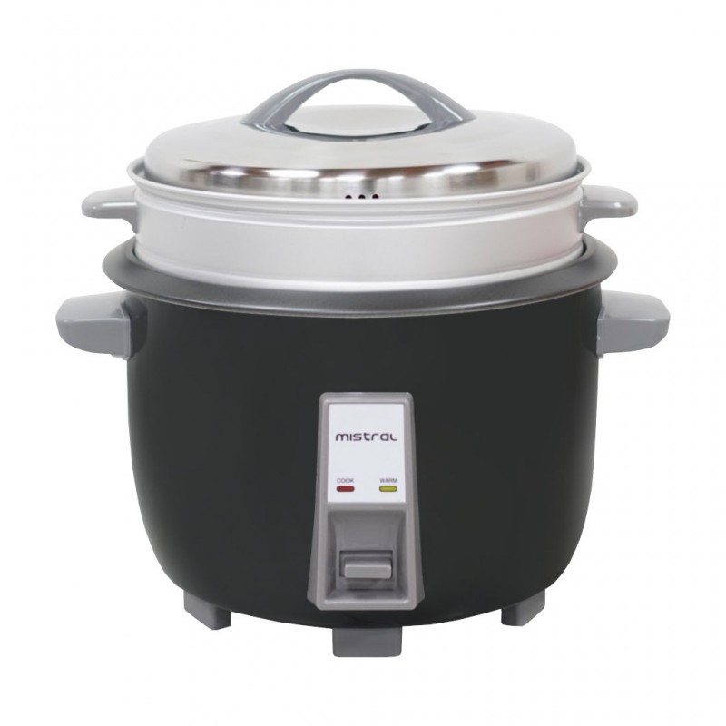 Mistral MRC360BS 3.6L Black Rice Cooker With Steamer