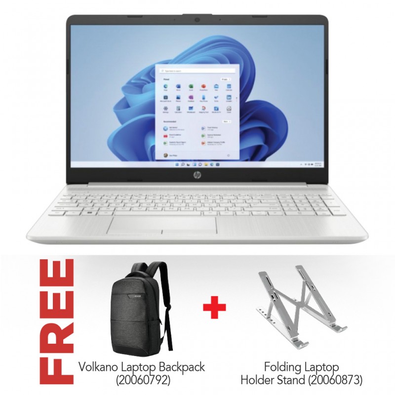 HP 15 nia Laptop Core™ i5 1235U 12th Generation & Free Volkano Laptop Backpack + Charmount Portable Folding Laptop Holder Stand