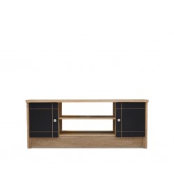 Fiona Low TV Cabinet 2 Drs Summer Oak & Dark Grey