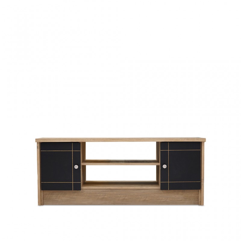 Fiona Low TV Cabinet 2 Drs Summer Oak & Dark Grey