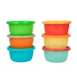 First Years Take & Toss 8Oz Toddler Bowls With Lids 6Pk - Y6876