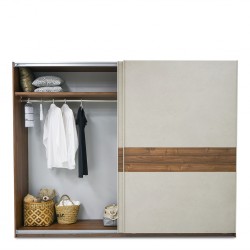 Amalfi Wardrobe Sliding Clay Dark