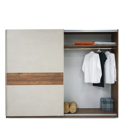 Amalfi Wardrobe Sliding Clay Dark