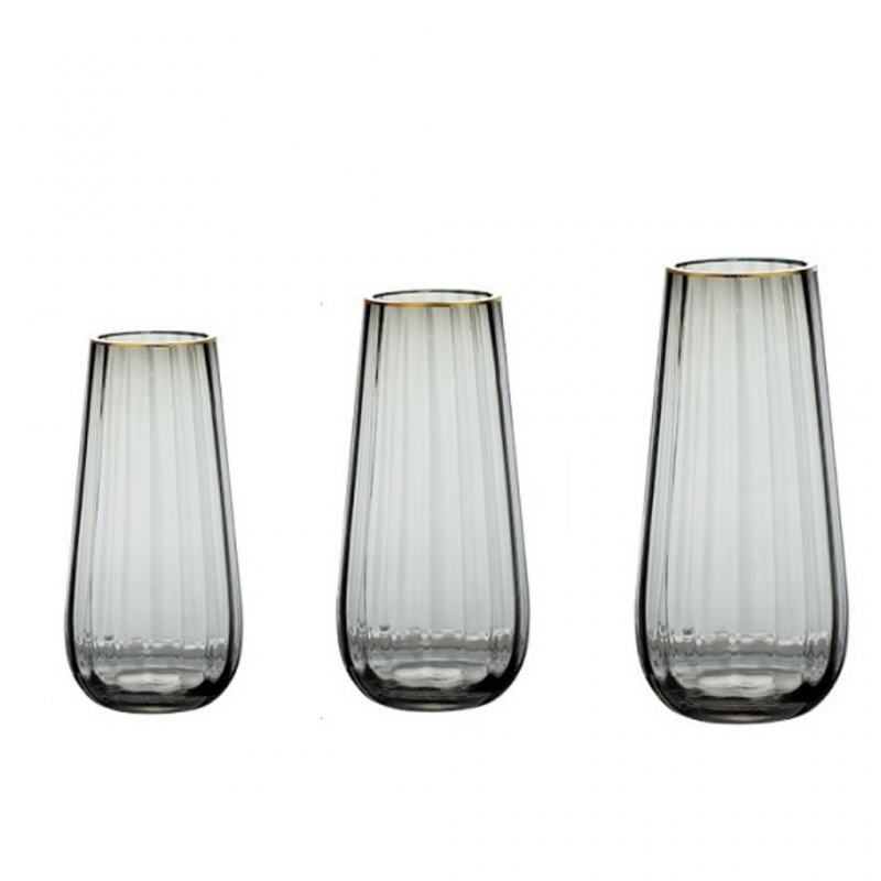 Set of 3 Glass Vases