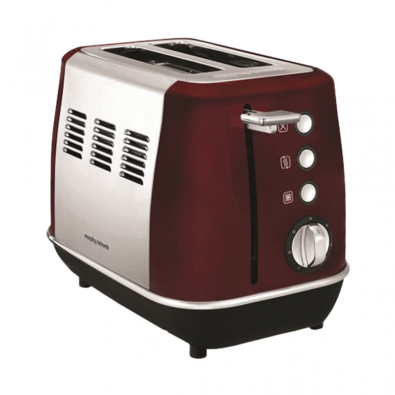 Morphy Richards 224408/EE 2 Slice Evoke Red SS Toaster Morphy Richards 224408/EE 2 Slice Evoke Red SS Toaster
