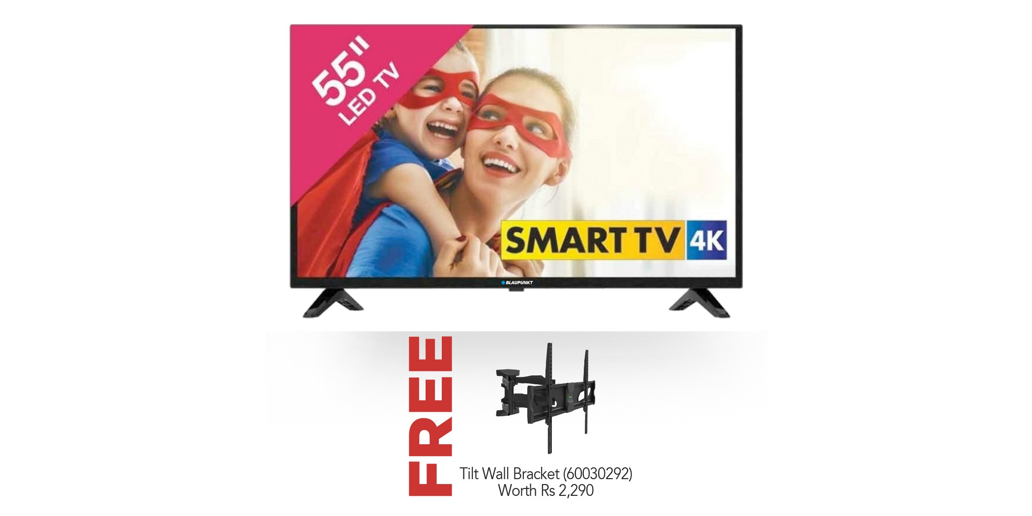 Blaupunkt BP 5502 Smart 55'' UHD Smart LED TV & Free Myros MYWBR519
