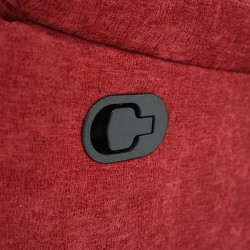 Sabella Recliner Cranberry Color Fabric