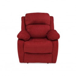 Sabella Recliner Cranberry Color Fabric