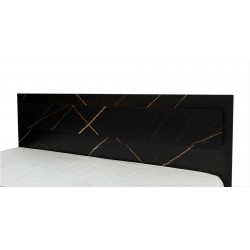 Florence Bed 160x200 cm MDF Black Flake