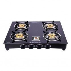 Wonderchef WON586 Acura Glass Cooktop 4 Burner Gas Non Automatic Stove - 63153495