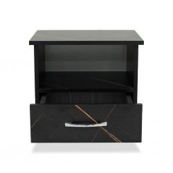 Florence Night Table With 1 Drawer Black Flake