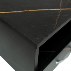 Florence Night Table With 1 Drawer Black Flake