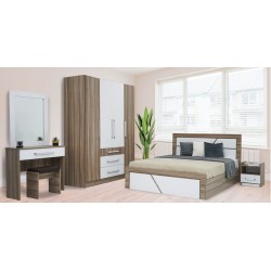 Latonia Bedroom Set Light Brown & White
