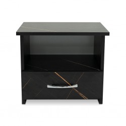 Florence Night Table With 1 Drawer Black Flake