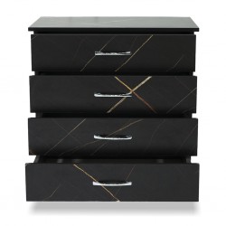 Florence Chest Of Drawer With 4 Drawers Black Flake