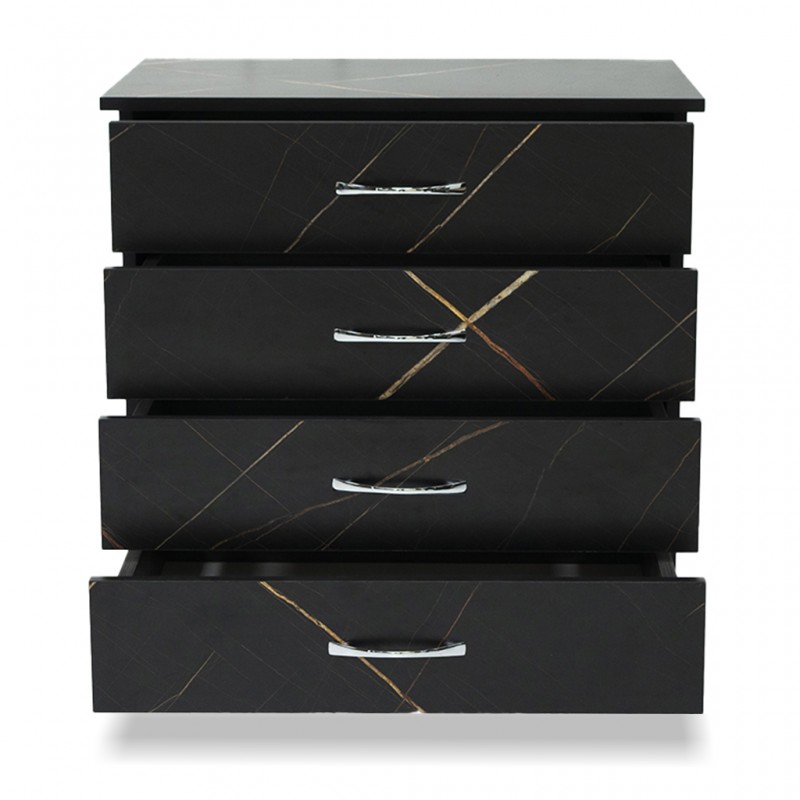 Florence Chest Of Drawer With 4 Drawers Black Flake