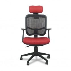 High Back Chair Red WA101 Mesh