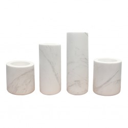 Yashi Set of 4 White Marble...