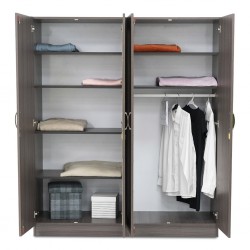 Swan Wardrobe 4 Doors MDF Pirple Oak