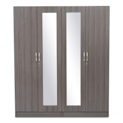 Swan Wardrobe 4 Doors MDF Pirple Oak