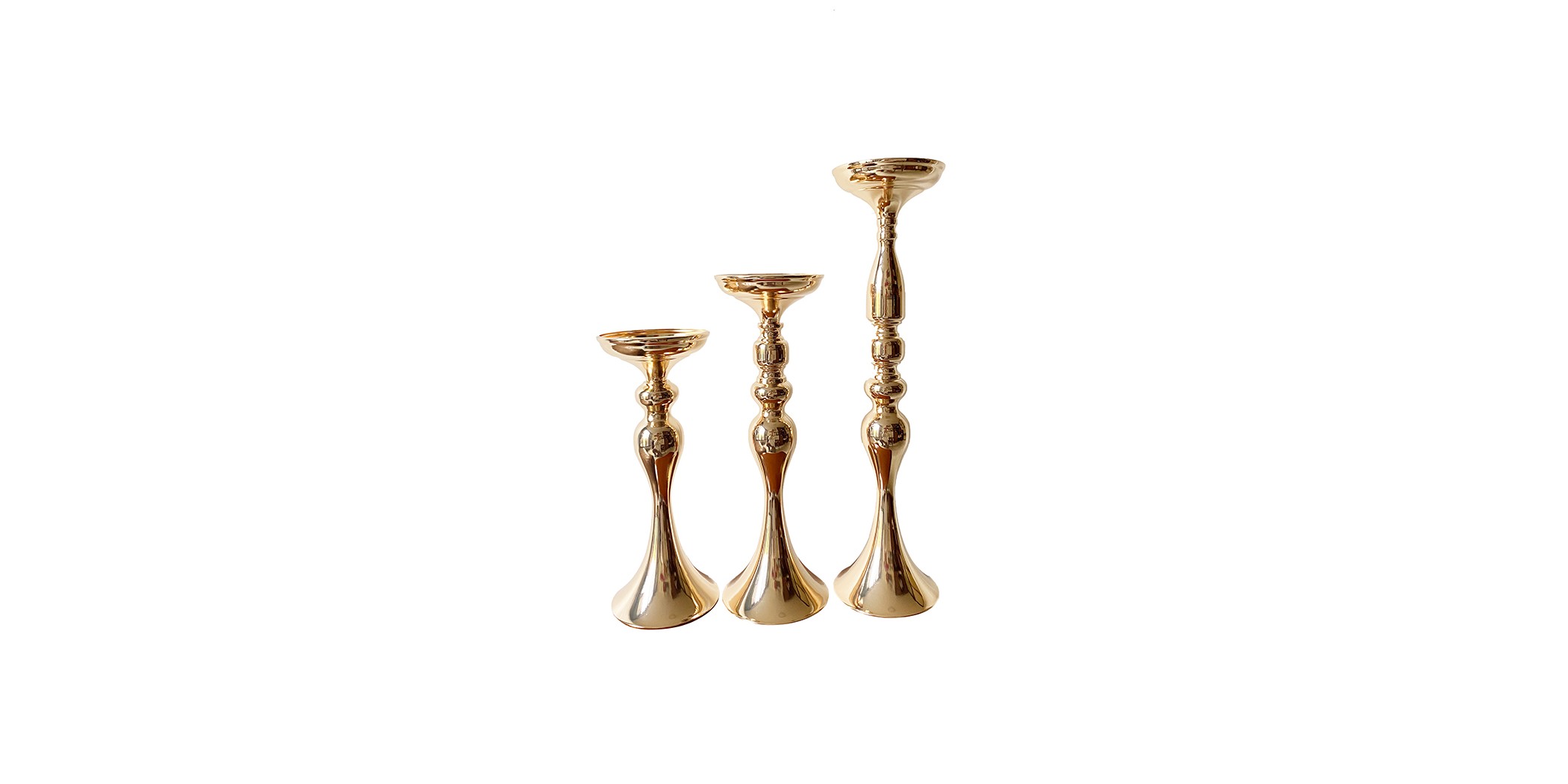 Set of 3 Metal Candle Holder