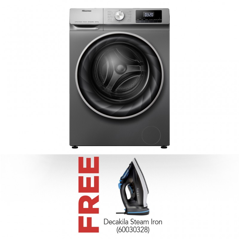 Hisense WDQY1014EVJMT Washer-Dryer & Free Decakila KEEN013B Steam Iron