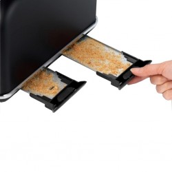 Morphy Richards 242104 Accents Rose Gold 4 Slice Black Toaster