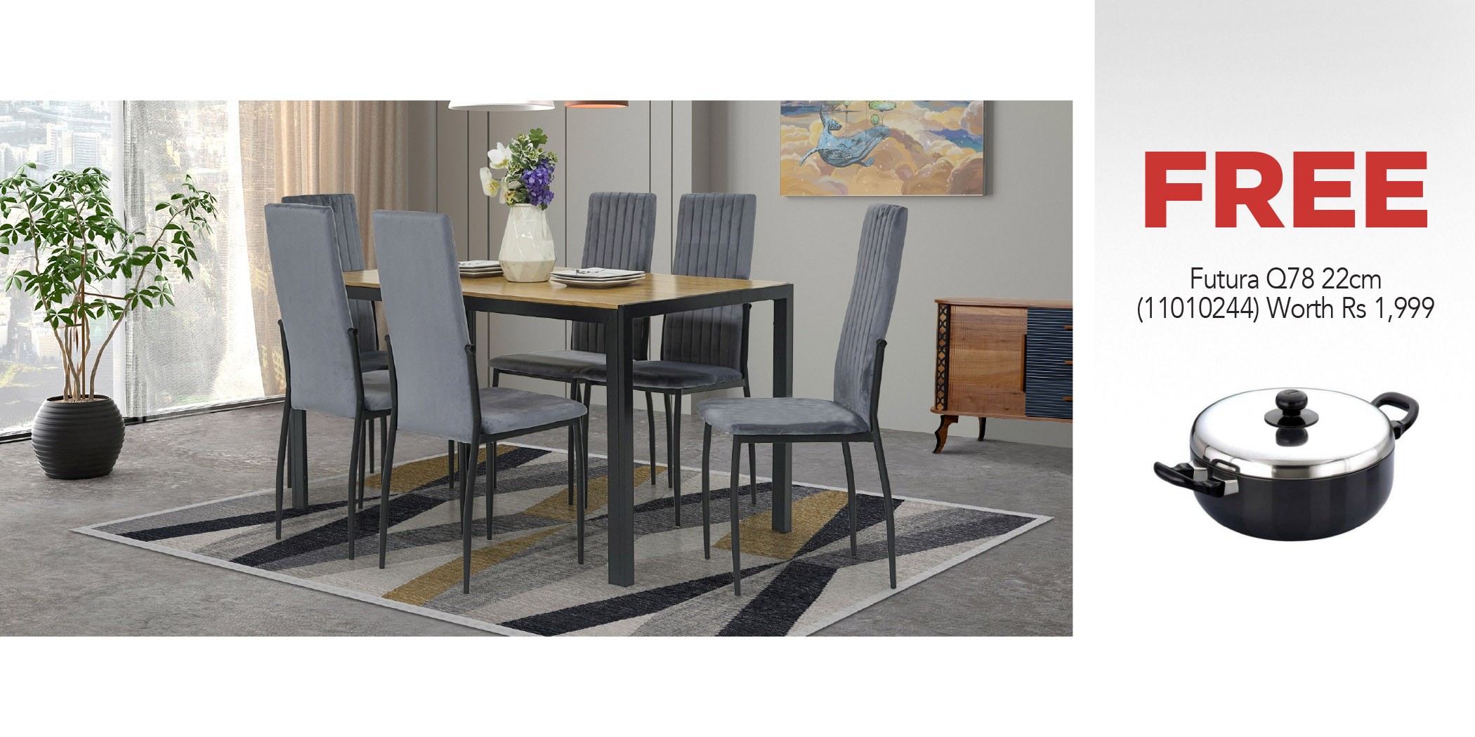 Breda Table and 6 Chairs Metal & Free Futura Q78/NAP30 3L 22cm 3.25mm N.S. All Purpose Pan With S/S Lid Breda Table and 6 Chairs Metal & Free Futura Q78/NAP30 3L 22cm 3.25mm N.S. All Purpose Pan With S/S Lid