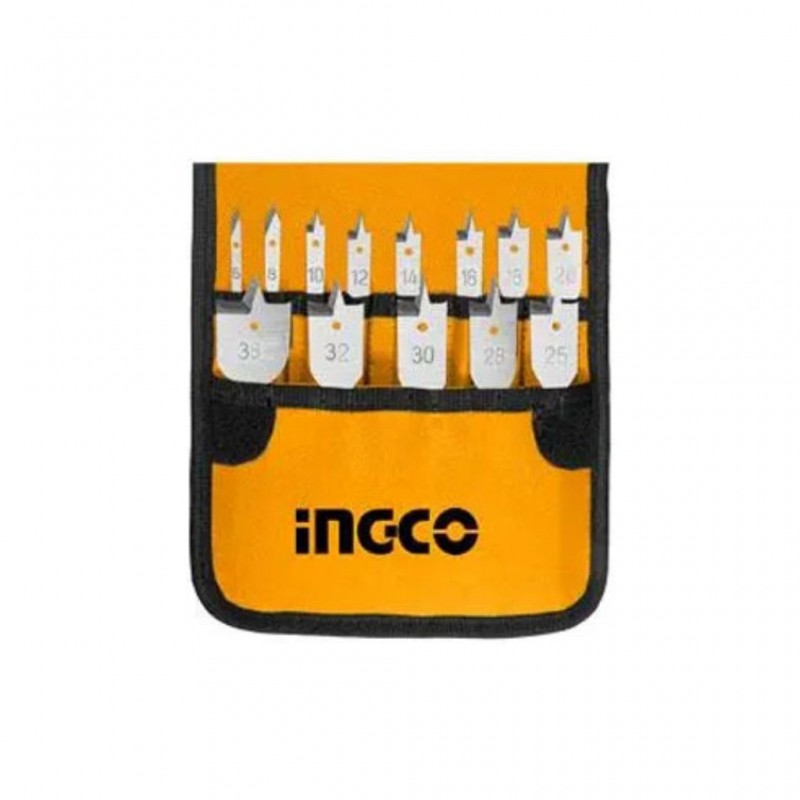 Ingco 13Pcs Flat Wood Drill Bits AKD41301