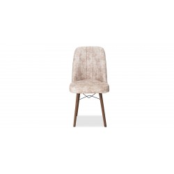 Miray Table & 8 Chairs Light Brown Fabric