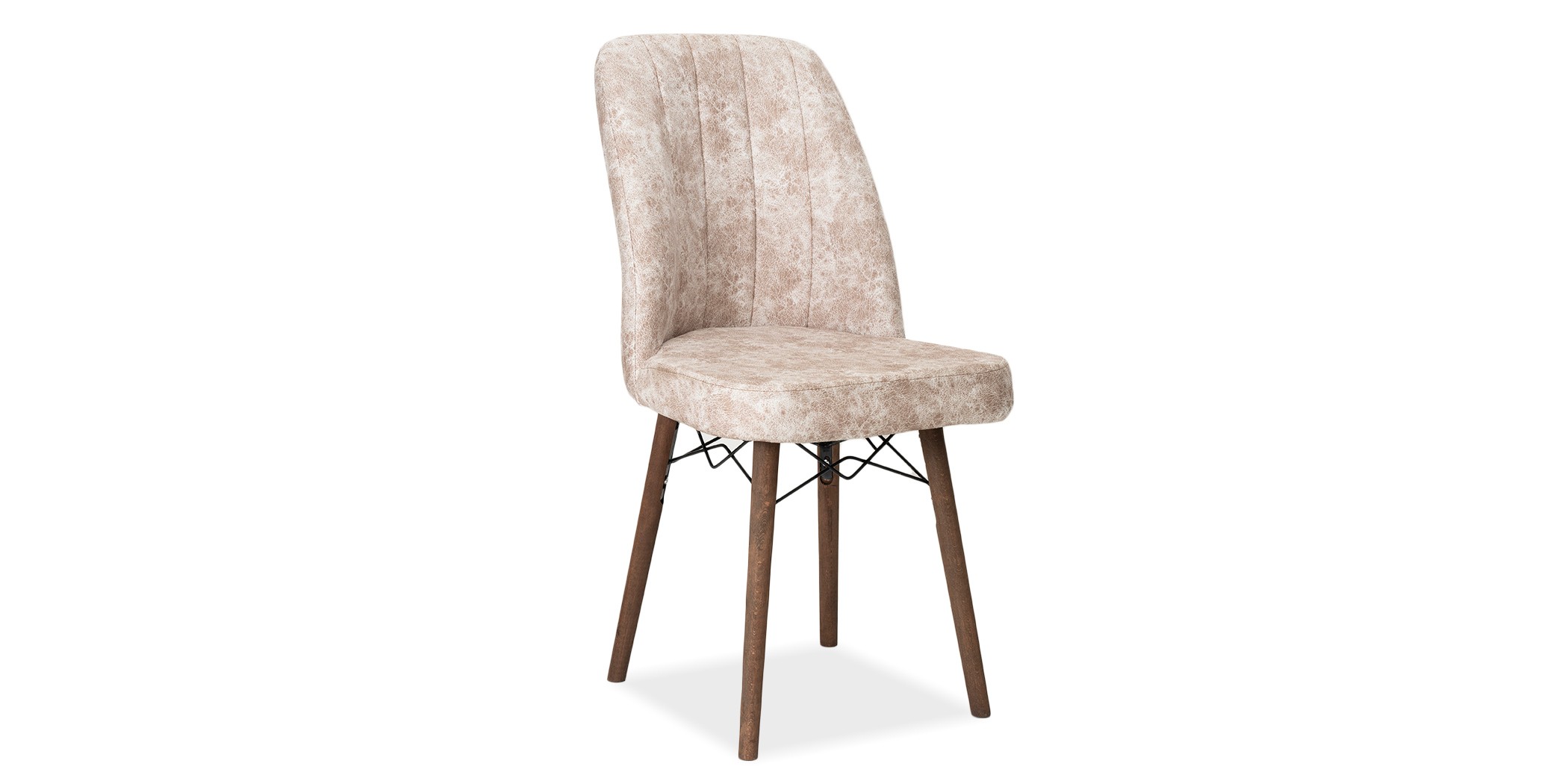 Miray Table & 8 Chairs Light Brown Fabric