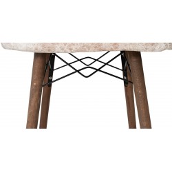 Miray Table & 8 Chairs Light Brown Fabric