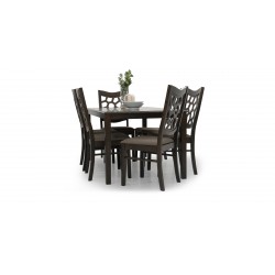 Ranger Table and 6 Chairs Rubberwood D.Walnut