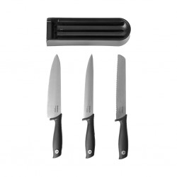 Brabantia 123023 TASTY+ Dark Grey Drawer Knife Block + Knives 5YW "O"