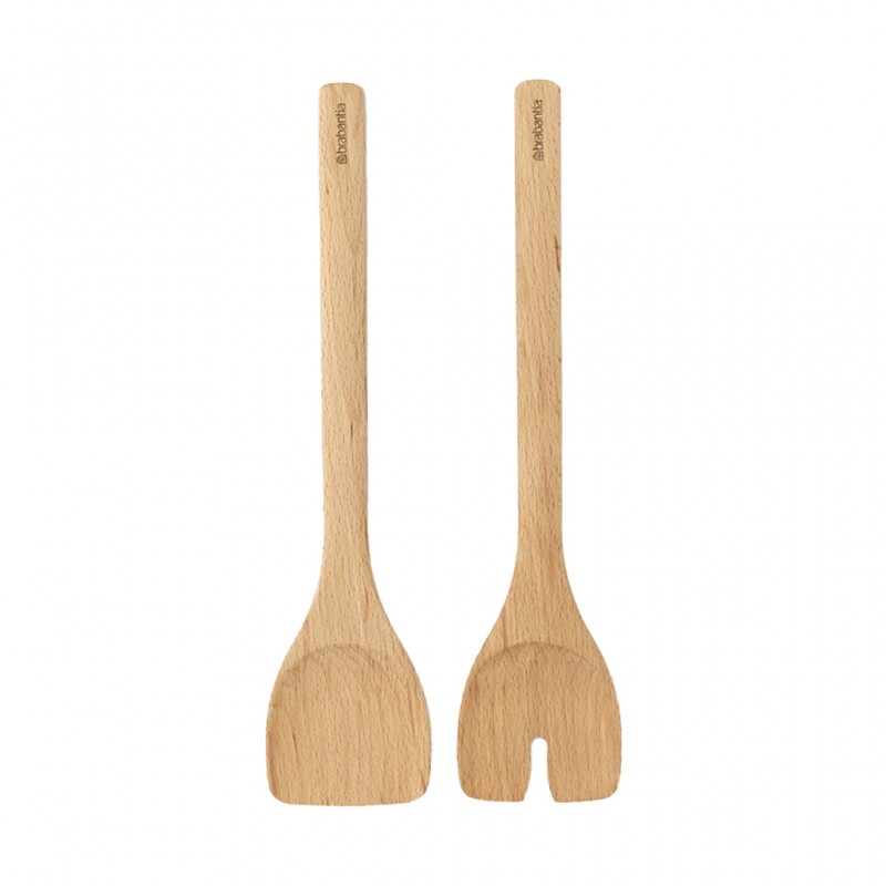 Brabantia 260643 Profile Set of 2 Wooden Salad Servers 2YW "O"